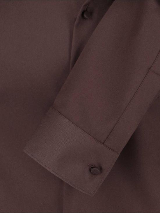 25FW 구찌 홀스빗 디테일 폴리에스터 트윌 셔츠 841624 ZAT432518 BROWN - GUCCI