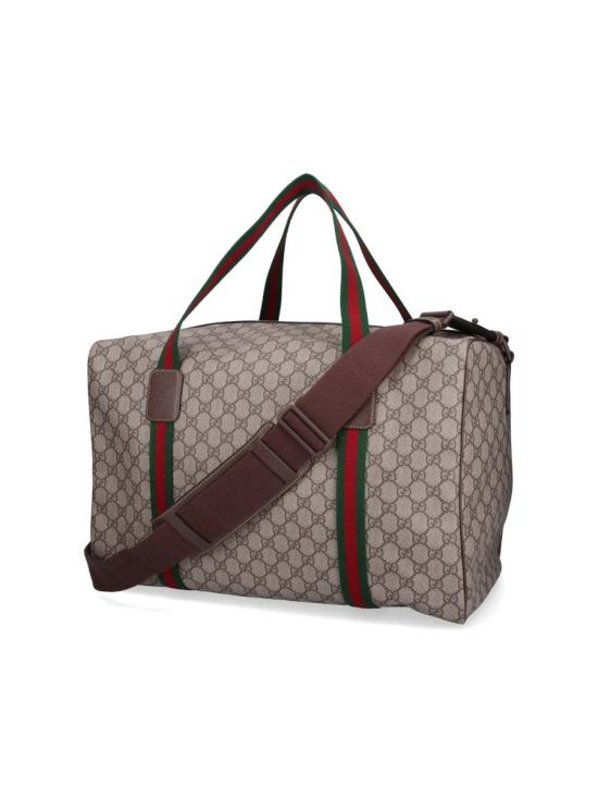 25FW 구찌 라지 더플백 스퀘어 웹 소프트 GG 수프림 758664 FACK79768 Beige - GUCCI