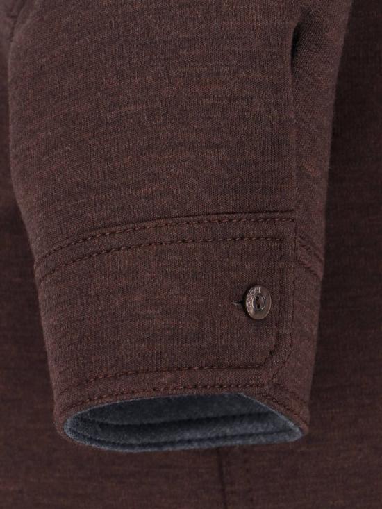 25FW 구찌 울 코튼 저지 셔츠 836442 Z7AXV2063 BROWN - GUCCI