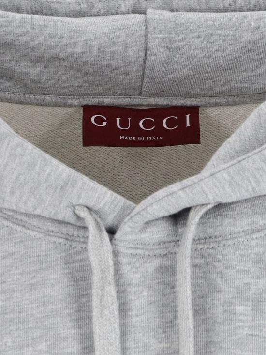25FW 구찌 로고 프린트 코튼 저지 후드 티셔츠 788771 XJHDP1230 GREY - GUCCI