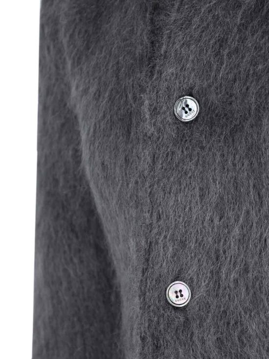 25FW 구찌 브러시드 울 모헤어 가디건 849729 XKE7O 1087 Grey - GUCCI