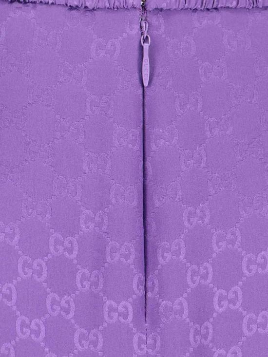 25FW 구찌 GG 실크 자카드 스커트 846275 ZATF9 5007 Violet - GUCCI