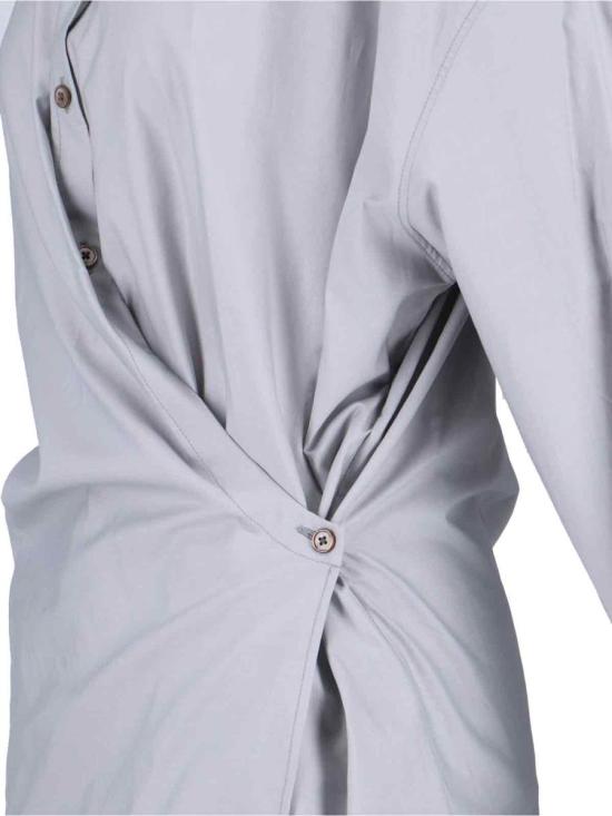 25FW 르메르 스트레이트 칼라 트위스트 셔츠 SH1141 LF1500BG219 GREY - LEMAIRE