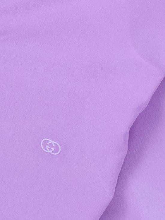 25FW 구찌 실크 크레이프 드 씬 셔츠 853004 Z7AXX5007 Purple - GUCCI