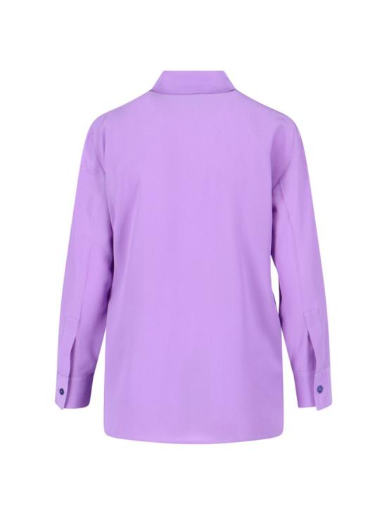 25FW 구찌 실크 크레이프 드 씬 셔츠 853004 Z7AXX5007 Purple - GUCCI