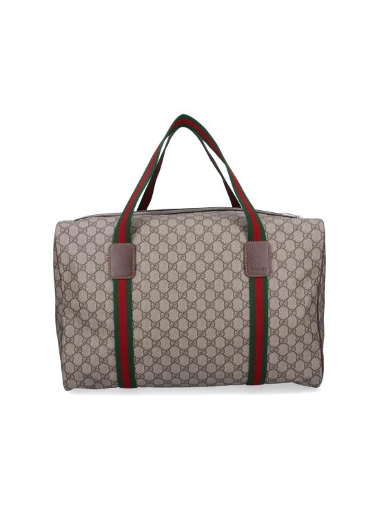 25FW 구찌 라지 더플백 스퀘어 웹 소프트 GG 수프림 758664 FACK7 9768 Beige - GUCCI