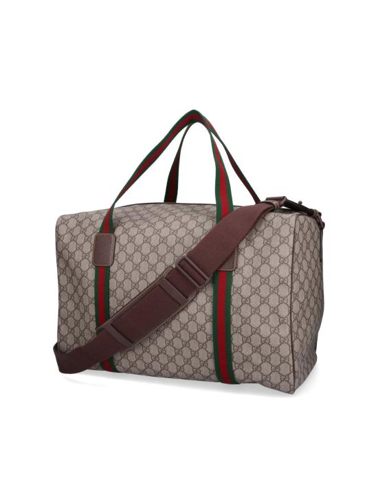 25FW 구찌 라지 더플백 스퀘어 웹 소프트 GG 수프림 758664 FACK7 9768 Beige - GUCCI