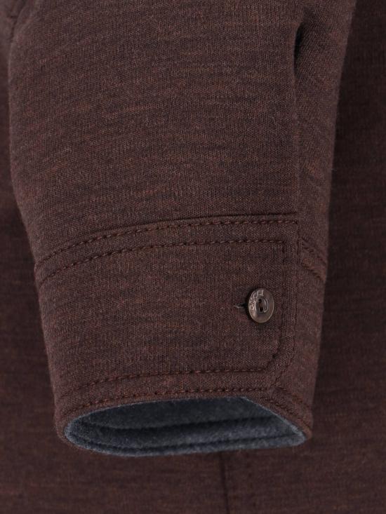 25FW 구찌 울 코튼 저지 셔츠 836442 Z7AXV 2063 Brown - GUCCI