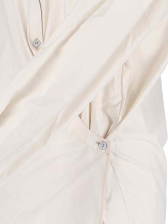 25FW 르메르 스트레이트 칼라 트위스트 셔츠 SH1141 LF1500WH048 WHITE - LEMAIRE