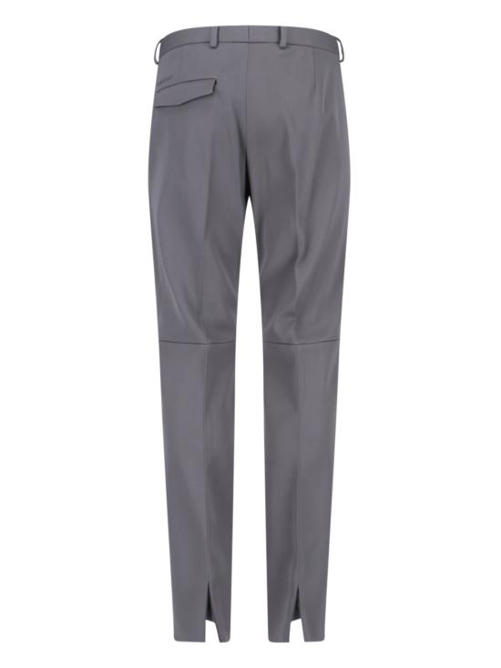 25FW 구찌 헤비 울 새틴 팬츠 850333 Z7AYB 1085 Grey - GUCCI