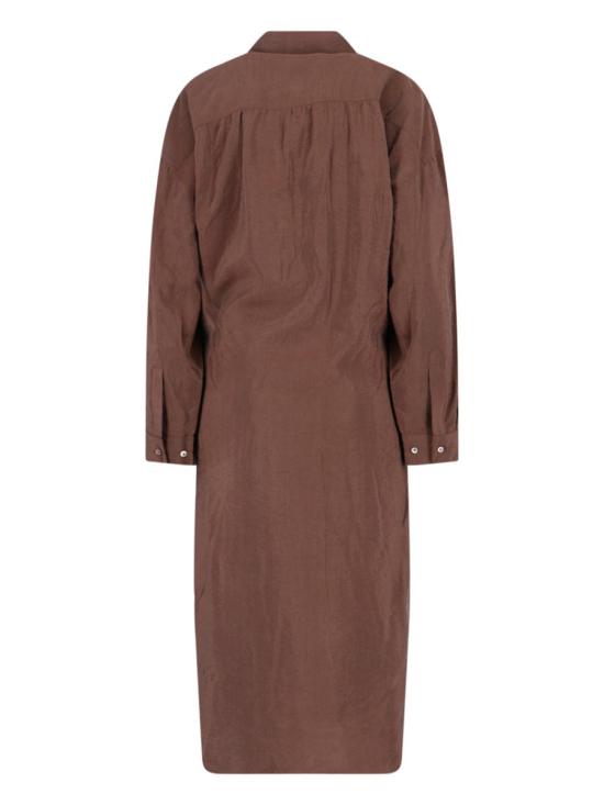 25FW 르메르 스트레이트 칼라 트위스트 드레스 DR1092 LF1308BR402 BROWN - LEMAIRE