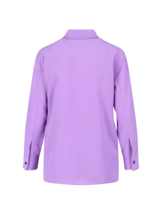 25FW 구찌 실크 크레이프 드 씬 셔츠 853004 Z7AXX 5007 Violet - GUCCI