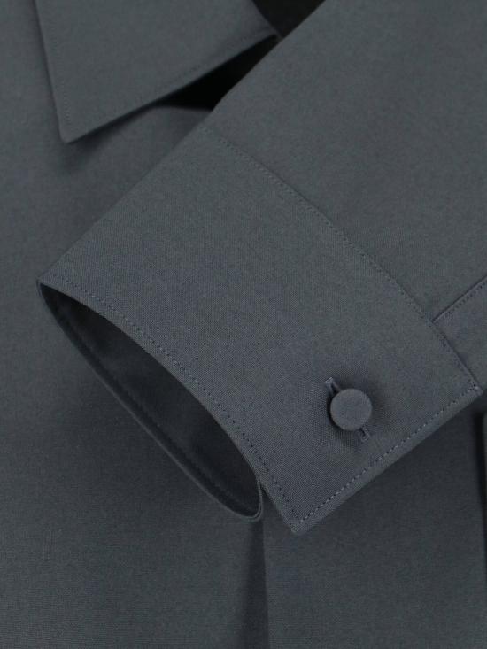 25FW 구찌 홀스빗 디테일 폴리에스터 트윌 셔츠 841624 ZAFKB 1088 Grey - GUCCI