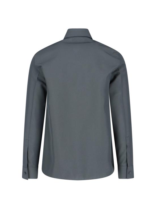 25FW 구찌 홀스빗 디테일 폴리에스터 트윌 셔츠 841624 ZAFKB 1088 Grey - GUCCI