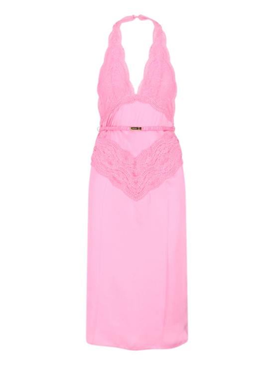 25FW 구찌 실크 새틴 드레스 839410 XUAM65426 PINK