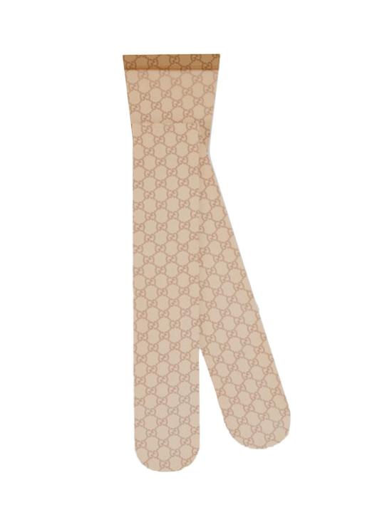 25FW 구찌 프린티드 스트레치 나일론 타이즈 849720 3GAN99700 Beige - GUCCI