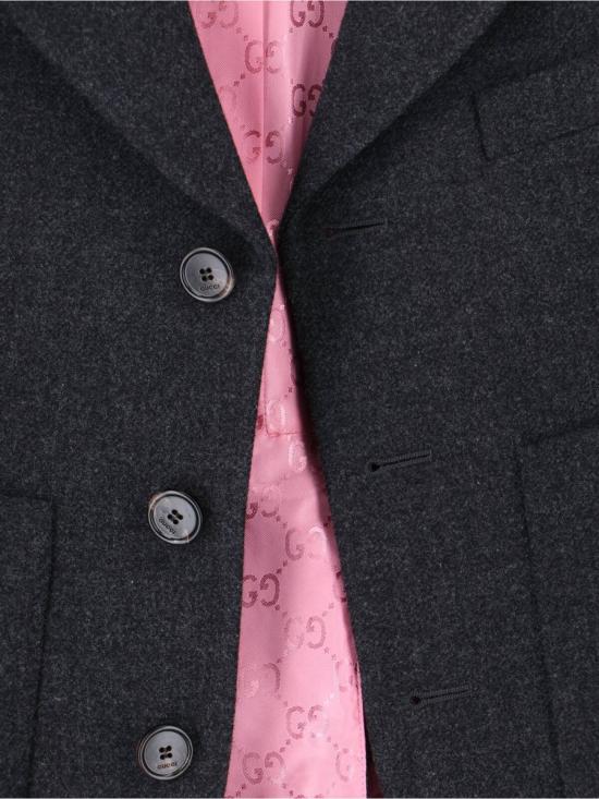 25FW 구찌 클래식 라펠 울 재킷 836720 Z7AXH1168 GREY - GUCCI