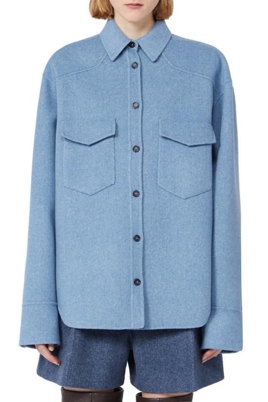 25FW 스포트막스 데님 셔츠 2522196023600001 CLEAR BLUE - SPORTMAX