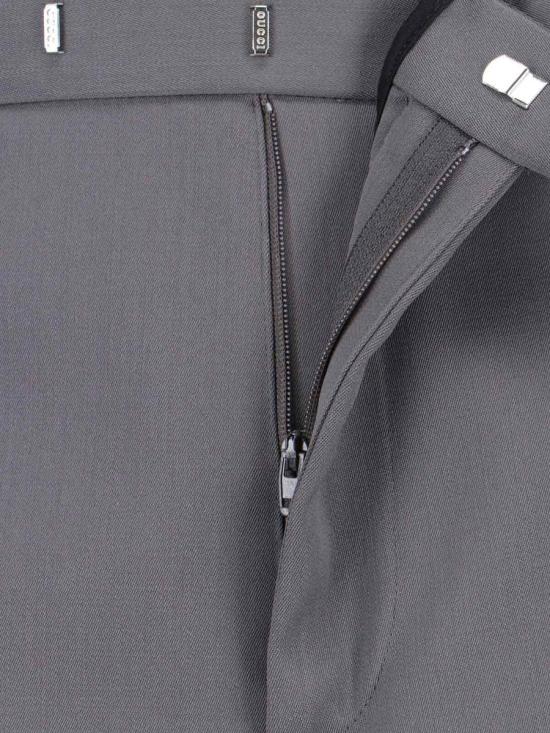 25FW 구찌 헤비 울 새틴 팬츠 850333 Z7AYB1085 GREY - GUCCI