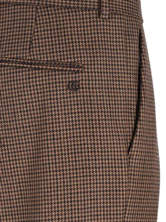 25FW 구찌 자수 하운드투스 울 팬츠 814299 Z7AQA2014 BROWN - GUCCI