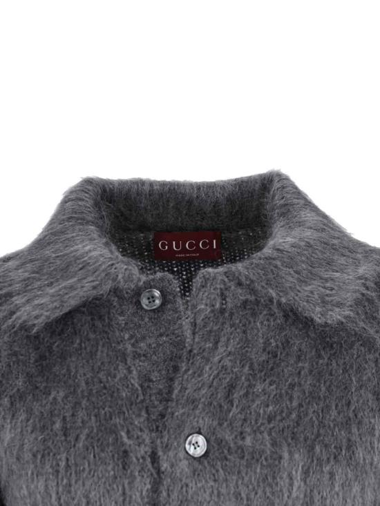 25FW 구찌 브러시드 울 모헤어 가디건 849729 XKE7O1087 GREY - GUCCI