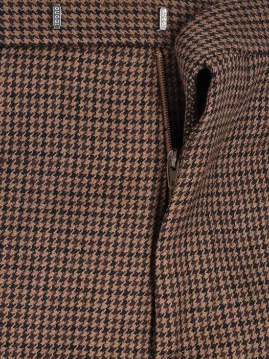 25FW 구찌 자수 하운드투스 울 팬츠 814299 Z7AQA 2014 Brown - GUCCI