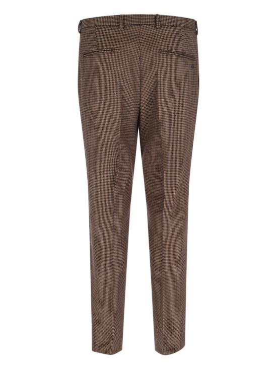 25FW 구찌 자수 하운드투스 울 팬츠 814299 Z7AQA 2014 Brown - GUCCI