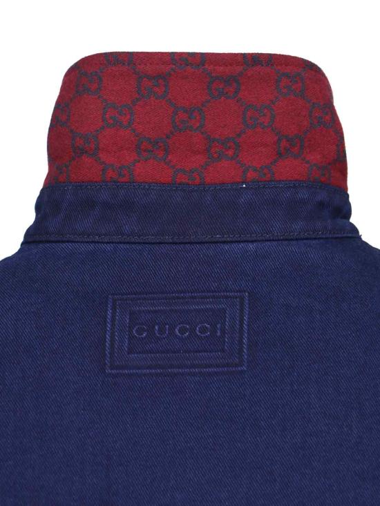 25FW 구찌 리버서블 데님 플란넬 셔츠 835282 XDDB6 4447 Blue - GUCCI