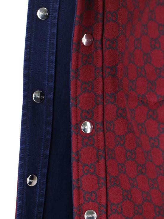 25FW 구찌 리버서블 데님 플란넬 셔츠 835282 XDDB6 4447 Blue - GUCCI