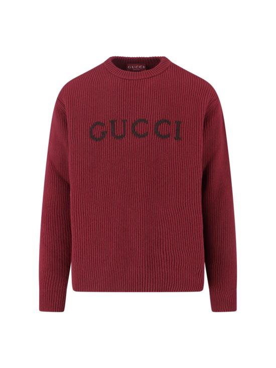 25FW 구찌 울 캐시미어 립 니트 스웨터 833499 XKEYJ 6005 Red