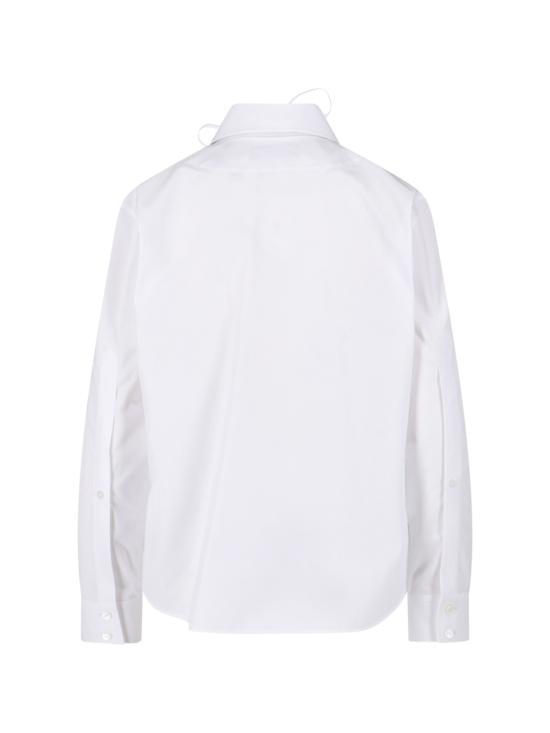 25FW 구찌 스빗 타이 넥 셔츠 831912 Z8B2P 9000 White - GUCCI