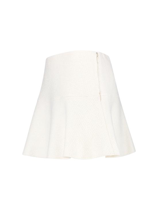 25FW 구찌 히든 사이드 울 스커트 826594 ZARWV 9003 White - GUCCI