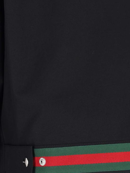 25FW 구찌 웹 디테일 코튼 트윌 자켓 827503 ZAQH5 1000 Black - GUCCI