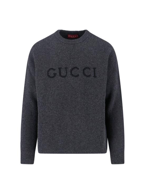 25FW 구찌 울 캐시미어 립 니트 스웨터 833499 XKEYJ 1043 Grey