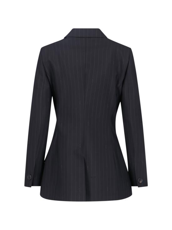 25FW 구찌 핀스트라이프 더블브레스트 울 블레이저 832457 Z7ASO 1152 Black - GUCCI