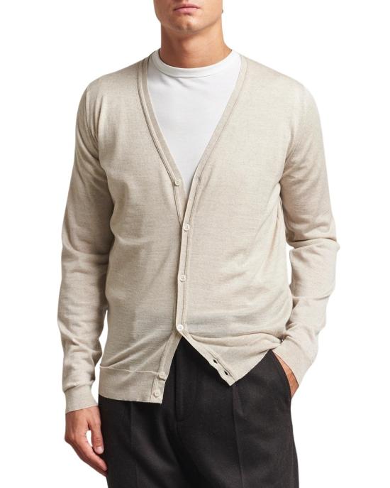 25FW 존스메들리 가디건 PETWORTH GREY FLEECE - JOHN SMEDLEY