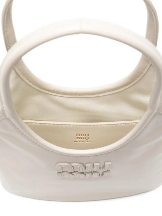 26SS 미우미우 토트백 5BA281 2IEOF0009 White - MIU MIU