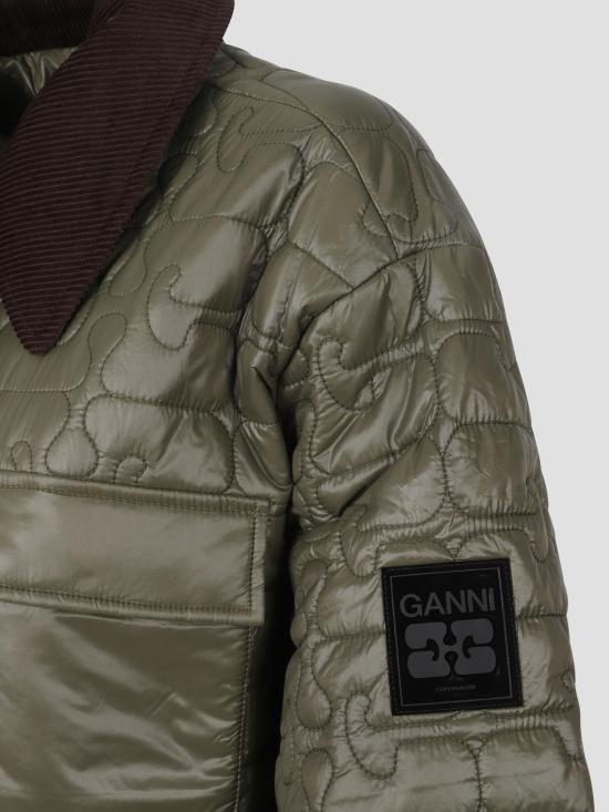 25FW 가니 퀼팅 미디 자켓 W0965 861 KALAMATA - GANNI