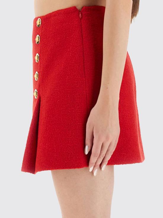 25FW 발망 숏 스커트 FF1LBA89WD03 3AC Red - BALMAIN