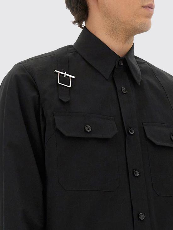 25FW 알렉산더 맥퀸 긴팔 셔츠 838500QSAA9 1000 Black - ALEXANDER MCQUEEN