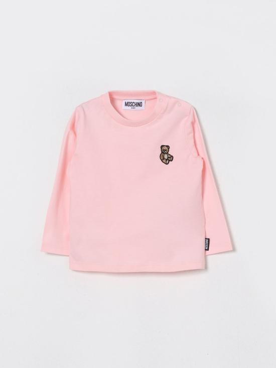 25FW [키즈] 모스키노 티셔츠 MXO00RLAA10 50209 Blush Pink