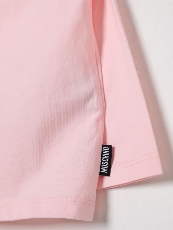 25FW [키즈] 모스키노 티셔츠 MXO00RLAA10 50209 Blush Pink - MOSCHINO