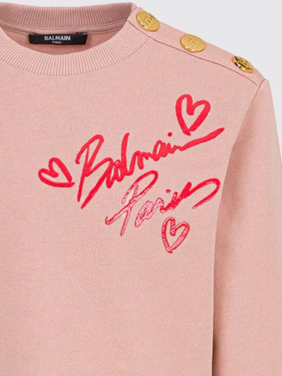 25FW [키즈] 발망 원피스 BX1E50Z3183 536RO Pink - BALMAIN