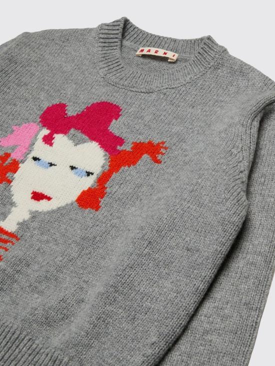 25FW [키즈] 마르니 풀오버 M01499KM00VT 0M923 Grey - MARNI