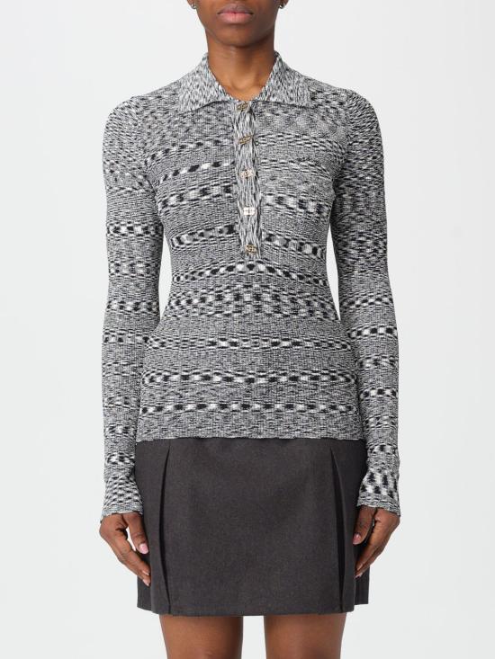 25FW 가니 폴로 티셔츠 K2606 099 Black