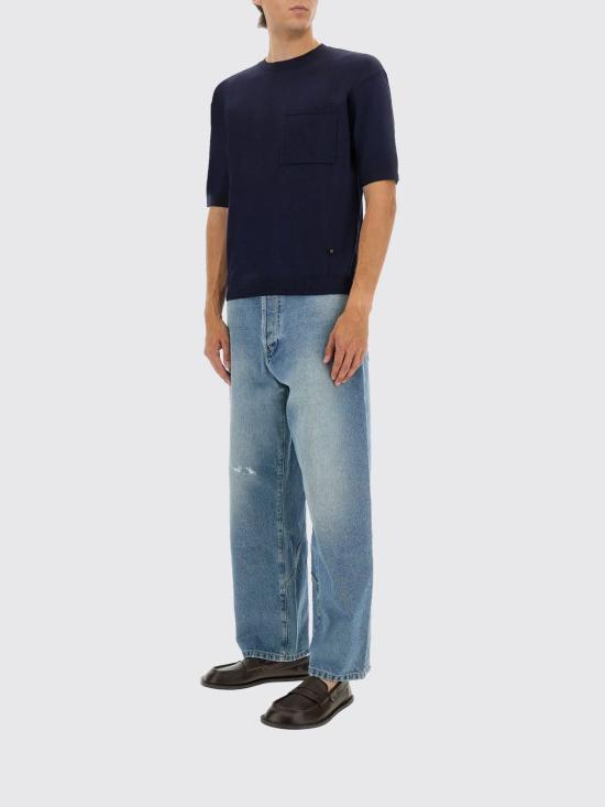 25FW 모스키노 스웨터 09065201 0510 Blue - MOSCHINO