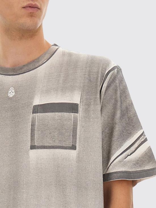 25FW 알렉산더 맥퀸 반팔 티셔츠 822888QTAC6 0994 Grey - ALEXANDER MCQUEEN