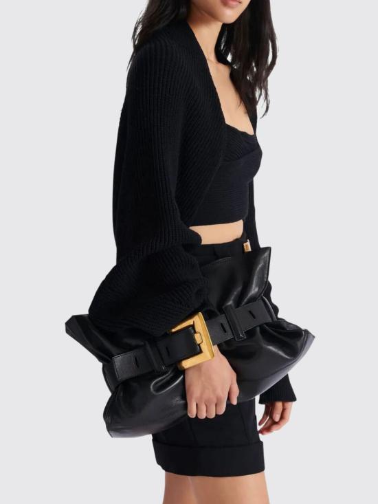 26SS 발망 숄더백 GN1KK990LSAX 0PA Black - BALMAIN