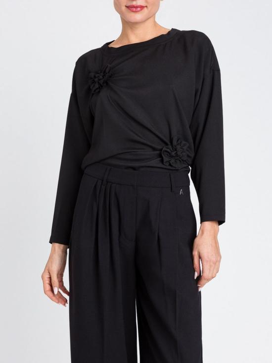 25FW 액티튜드 트윈세트 긴팔 티셔츠 252AP2140 00006 Black - ACTITUDE TWINSET