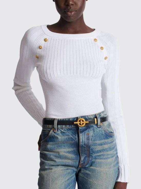 26SS 발망 레귤러 벨트 GN1WJ217LSAX 0PA Black - BALMAIN